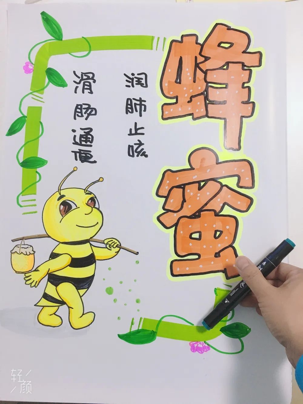 药店微学堂, 原创:蜂蜜手绘pop书写步骤