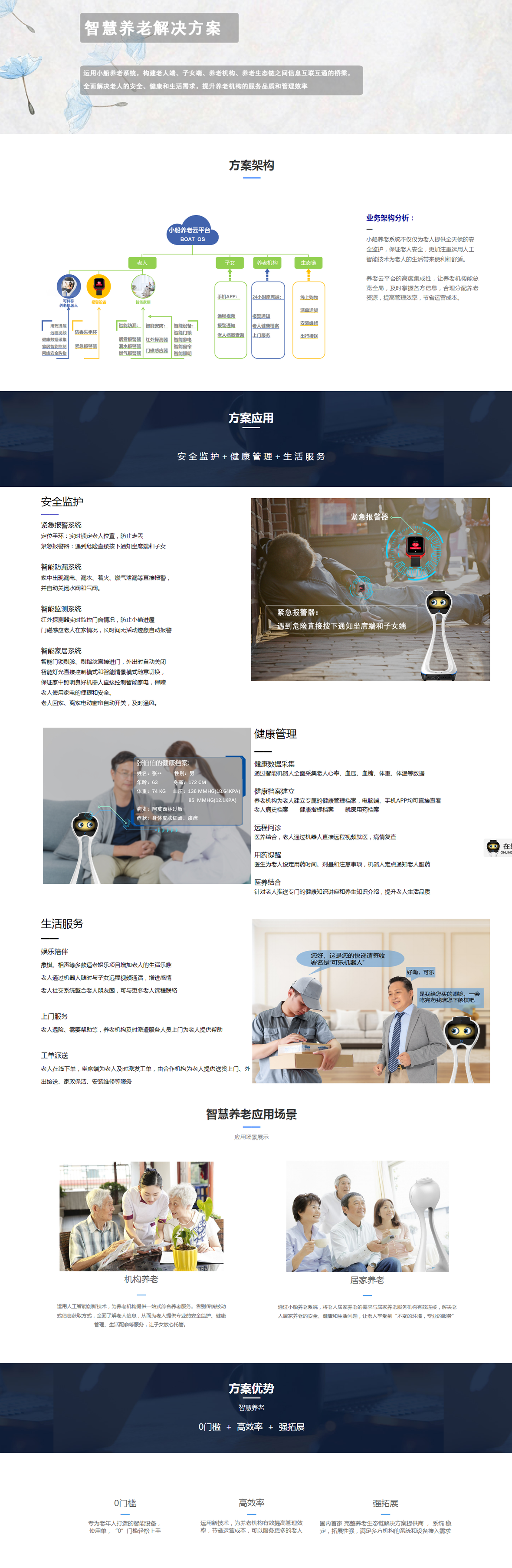 企服商城, 智慧养老解决方案,小船科技