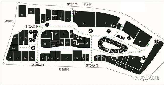 購物中心街區商業平面圖彙總