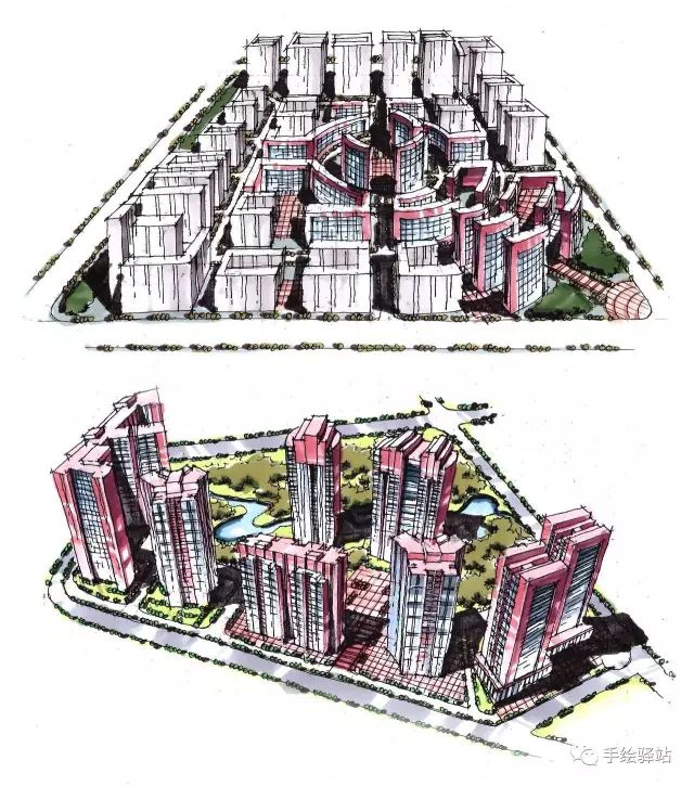 手绘鸟瞰图训练