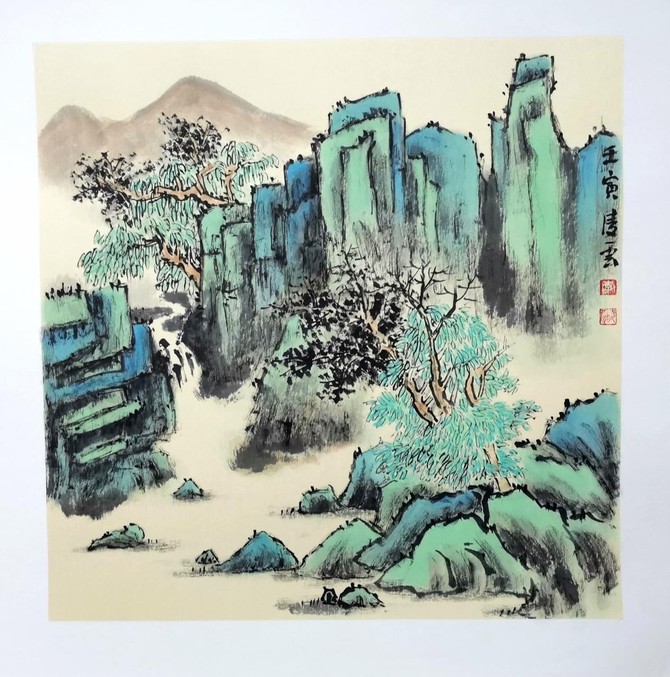 万媒聚合, 画家李凌云作品在"翰墨传情—书画精英作品在线交易展览"中