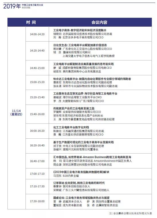 新知图谱, 重磅!2019年中国工业电商大会议程公布 11月14日-15日与您相约广州