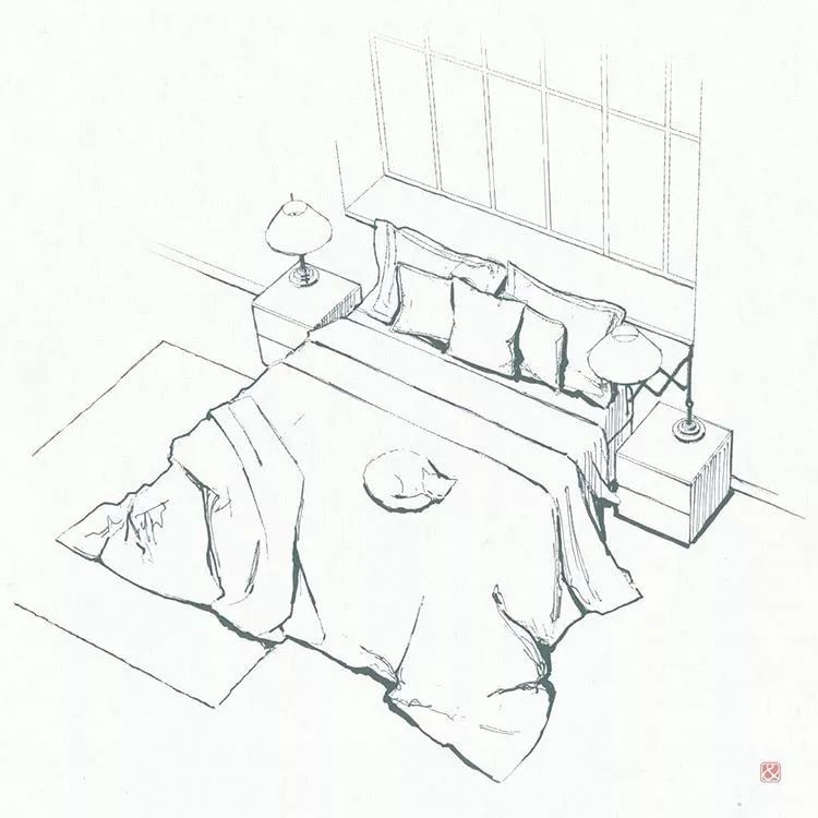 立体床的画法图片