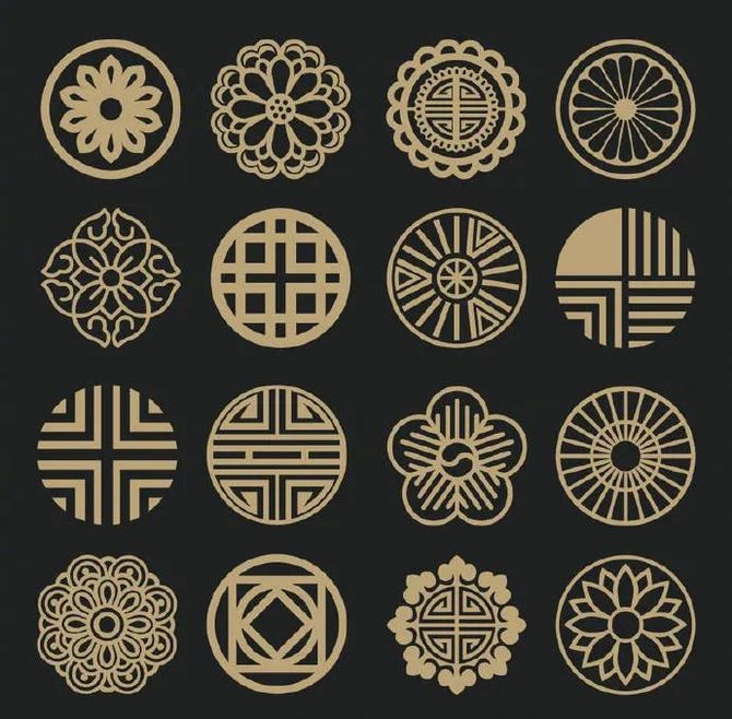 干货中国传统花纹图案素材