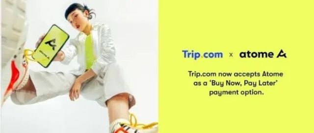 Atome与携程集团海外品牌Trip.com达成战略合作，为旅客提供“先享后付”便捷支付