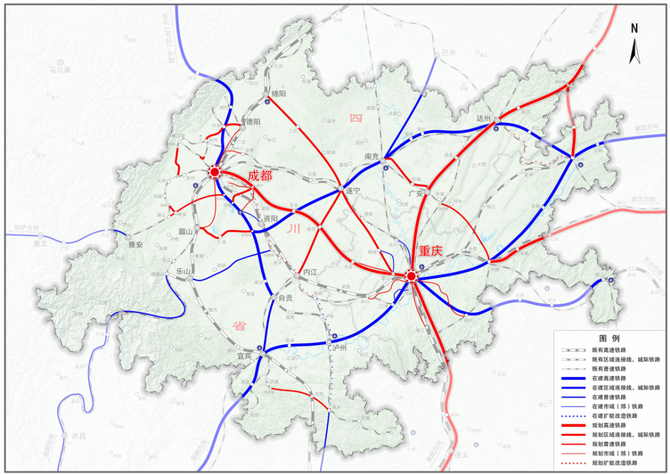 比如成渝直聯直通的中線高鐵,是沿江高鐵的組成部分,並且預留400公里