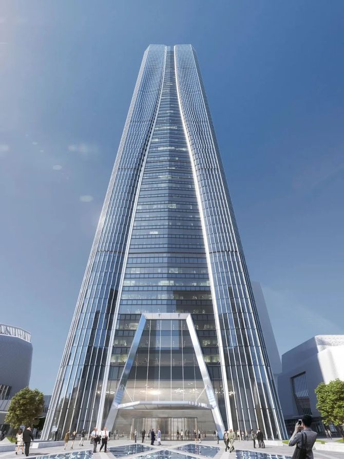 gensler新作上海在建最高双子塔张江科学之门完成结构封顶