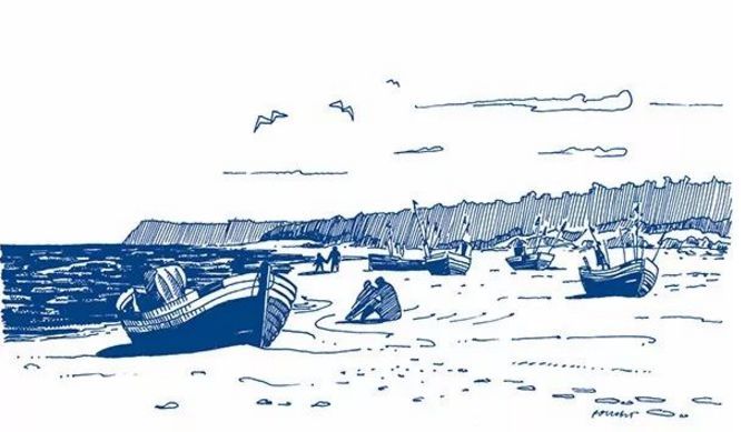 轻松的线描手绘稿