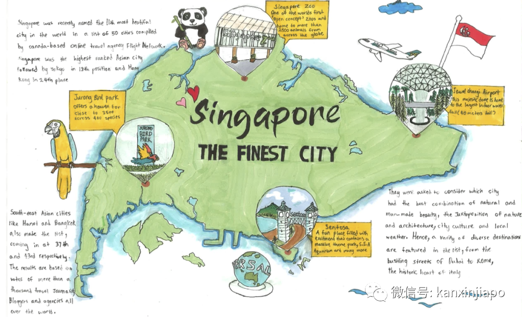 新加坡手抄报全英文图片