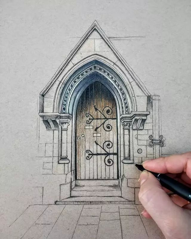 彩铅建筑手绘值得收藏
