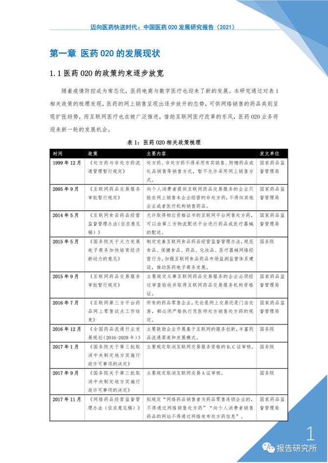 2021中國醫藥o2o發展研究報告後疫情時代在線送藥應該如何做附下載