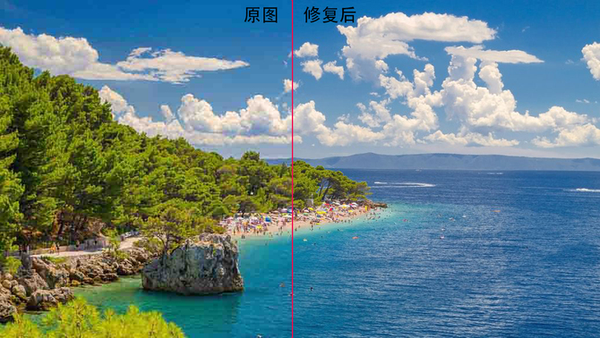 智能ai自动修图模糊照片一秒变高清支持无损放大16倍