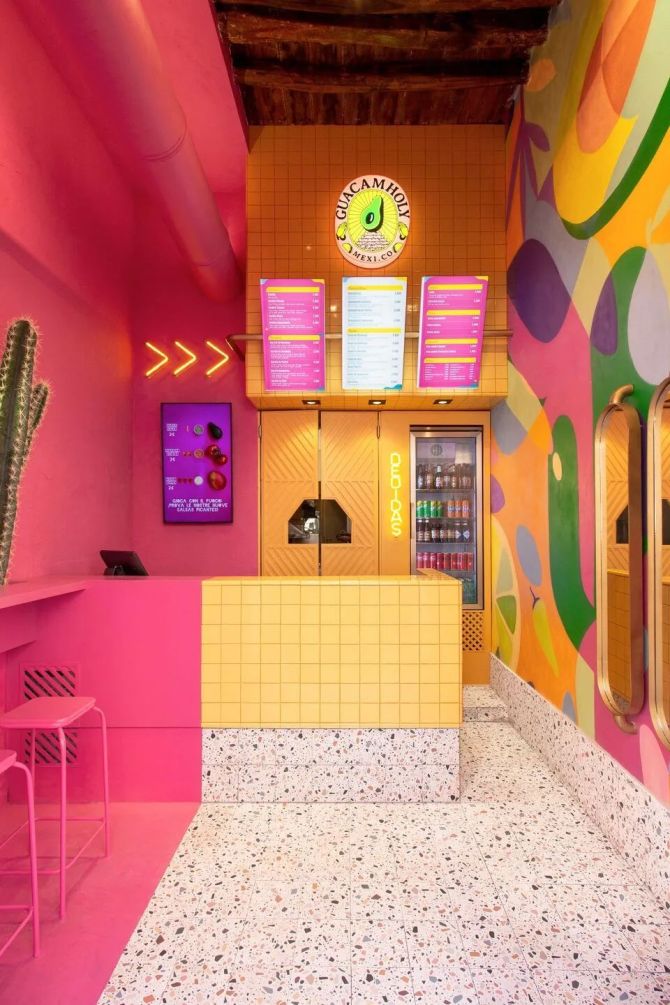 新知达人, 新墨西哥美食外卖店，多彩的配色让这个餐厅很吸睛