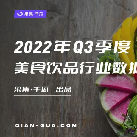 2022年Q3季度美食饮品行业数据洞察报告