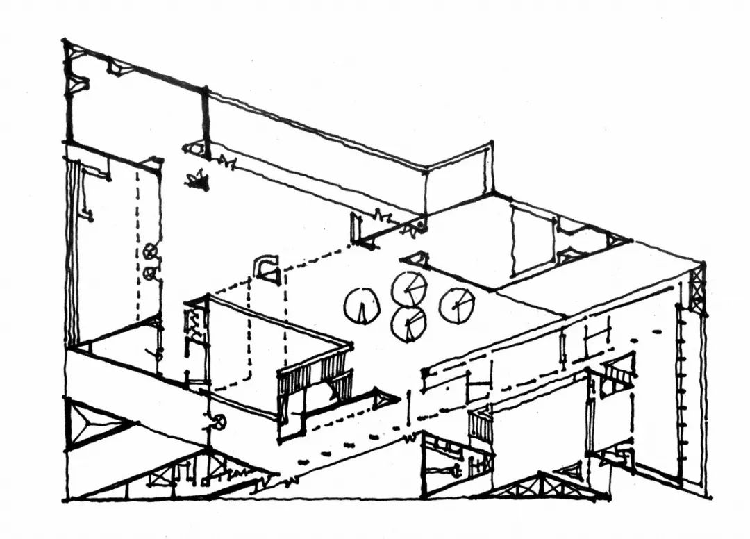 华盛顿国家美术馆东馆 平面图△朗香教堂 平面图△柏林爱乐音乐厅