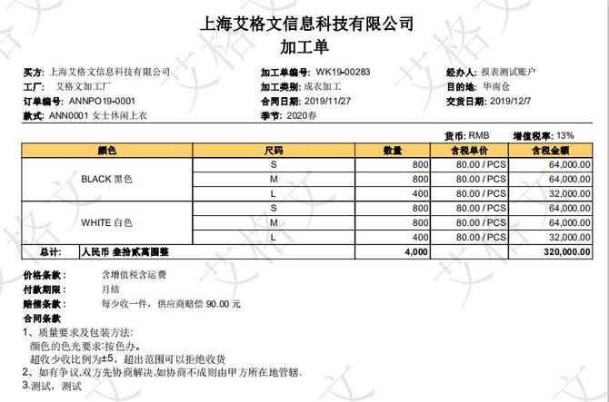 新知达人, 【报表工具系列】加工合同(单张)标准打印格式全新发布!