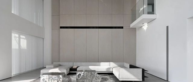 bk蓝骑士设计 | 800M²现代极简别墅，雅集式的空间充满浓郁的趣味性！
