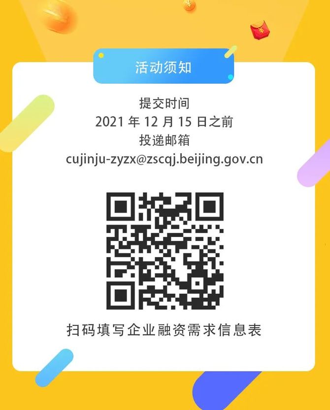 新知达人, 【六棱镜北京】关于征集中关村企业专利质押融资需求信息的通知
