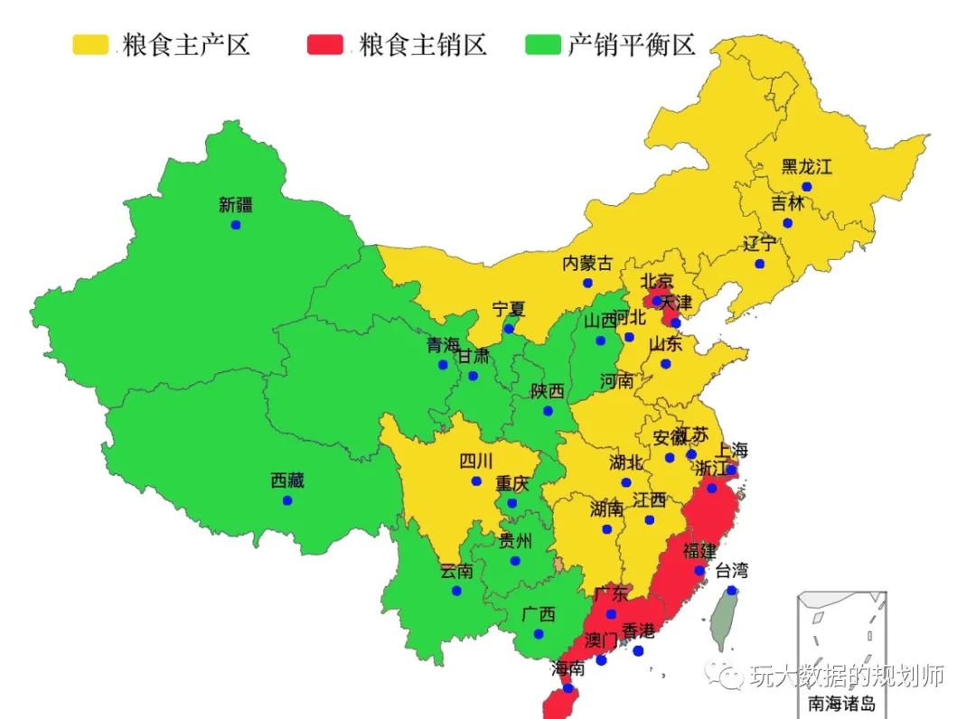 中国粮食分布图高清图片