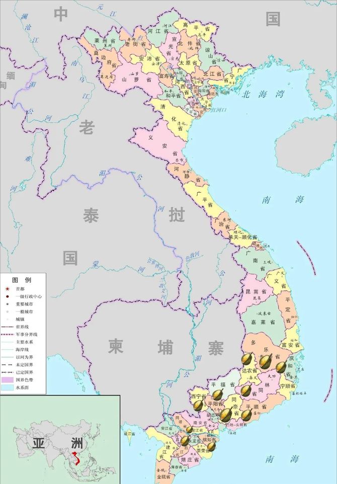 主要分布在西宁,平阳,同奈,平福,前江(越南红肉菠萝蜜优质产区)和多乐