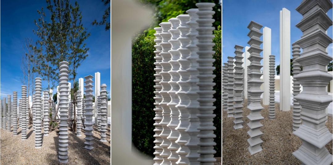 以灰泥对经典立柱,柱顶和飞檐的重新诠释 | found_景观邦-商业新知